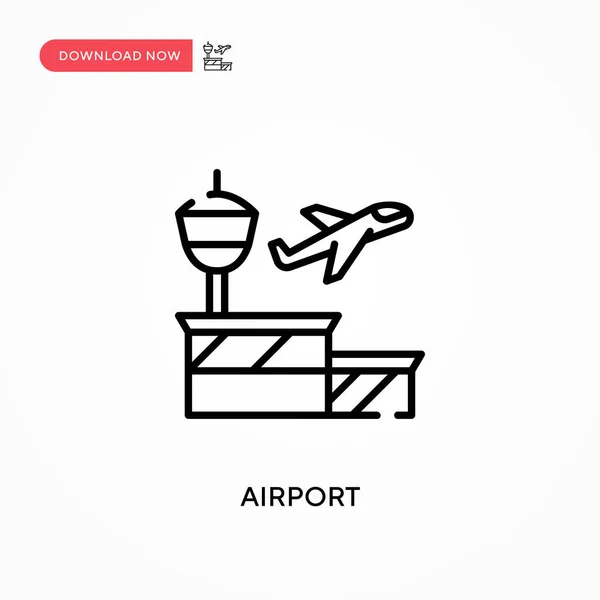 Aeroporto Ícone Vetorial Simples Ilustração Vetorial Plana Moderna Simples Para —  Vetores de Stock