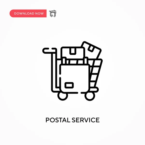 Servicio Postal Icono Vector Simple Moderno Simple Ilustración Vector Plano — Archivo Imágenes Vectoriales