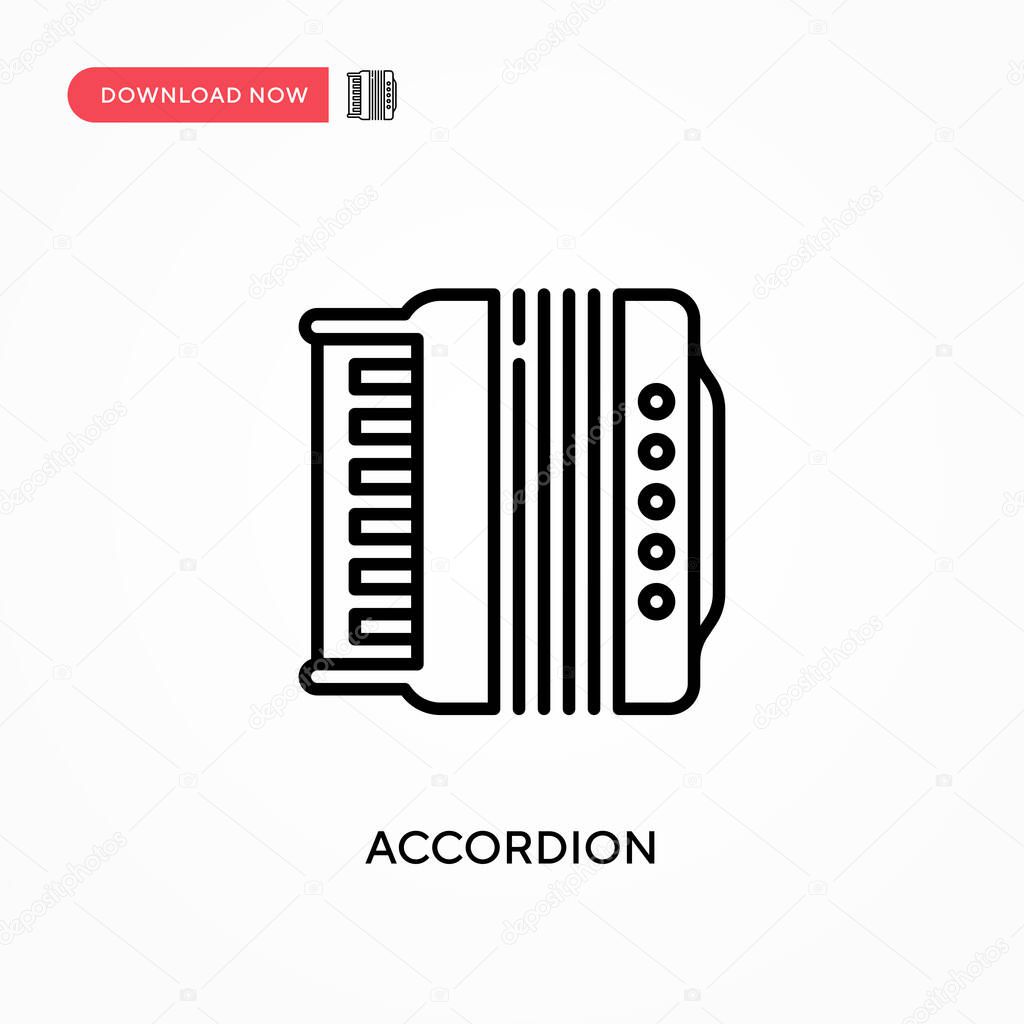 Accordion Simple vector icon. Modern, simple flat vector illustration for web site or mobile app