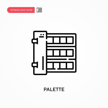 Palet Basit vektör simgesi. Web sitesi veya mobil uygulama için modern, basit düz vektör çizimi