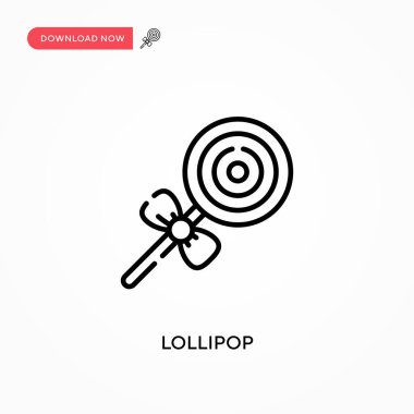 Lolipop Basit vektör simgesi. Web sitesi veya mobil uygulama için modern, basit düz vektör çizimi