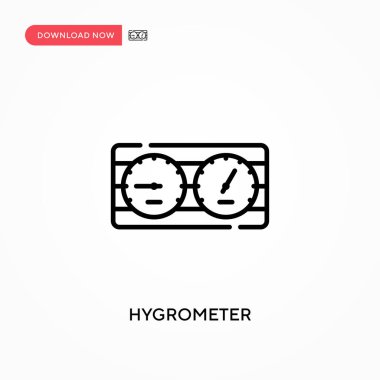 Hygrometer Basit vektör simgesi. Web sitesi veya mobil uygulama için modern, basit düz vektör çizimi