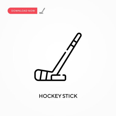 Hokey sopası basit vektör simgesi. Web sitesi veya mobil uygulama için modern, basit düz vektör çizimi