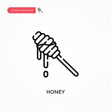 Bal Basit vektör simgesi. Web sitesi veya mobil uygulama için modern, basit düz vektör çizimi