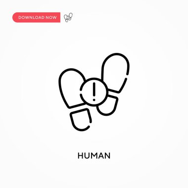 Basit insan vektör simgesi. Web sitesi veya mobil uygulama için modern, basit düz vektör çizimi