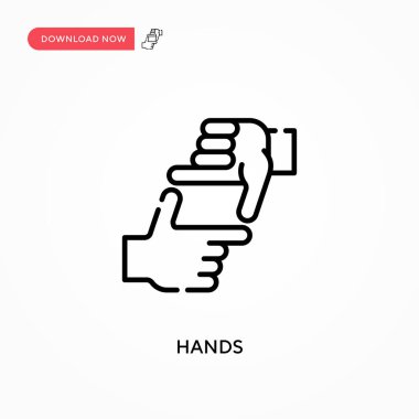 Eller basit vektör simgesi. Web sitesi veya mobil uygulama için modern, basit düz vektör çizimi