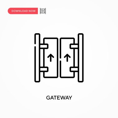 Geçit Basit vektör simgesi. Web sitesi veya mobil uygulama için modern, basit düz vektör çizimi