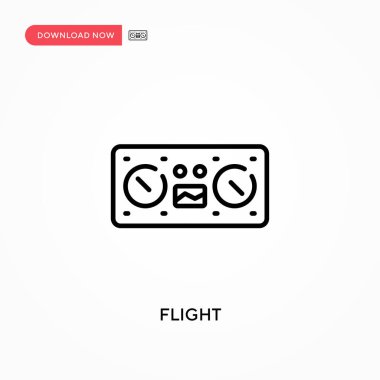 Uçuş Basit vektör simgesi. Web sitesi veya mobil uygulama için modern, basit düz vektör çizimi