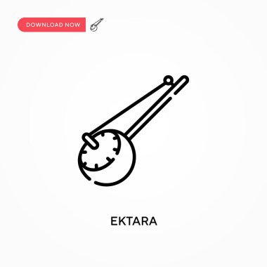 Ektara Basit vektör simgesi. Web sitesi veya mobil uygulama için modern, basit düz vektör çizimi