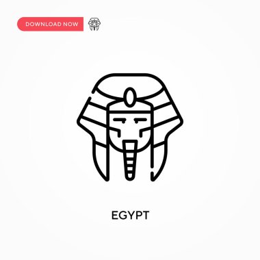 Mısır basit vektör simgesi. Web sitesi veya mobil uygulama için modern, basit düz vektör çizimi