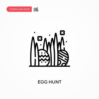 Yumurta avı basit vektör simgesi. Web sitesi veya mobil uygulama için modern, basit düz vektör çizimi