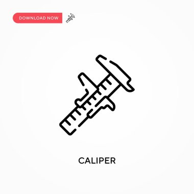 Kaliper Basit vektör simgesi. Web sitesi veya mobil uygulama için modern, basit düz vektör çizimi