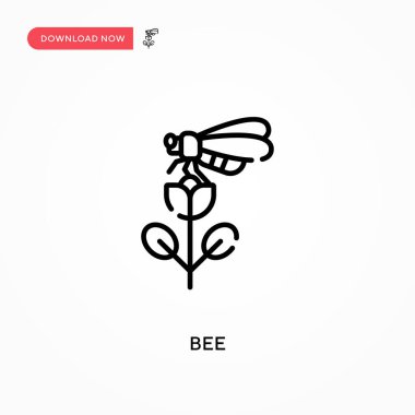 Arı Basit vektör simgesi. Web sitesi veya mobil uygulama için modern, basit düz vektör çizimi
