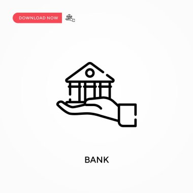 Basit vektör simgesi bankası. Web sitesi veya mobil uygulama için modern, basit düz vektör çizimi