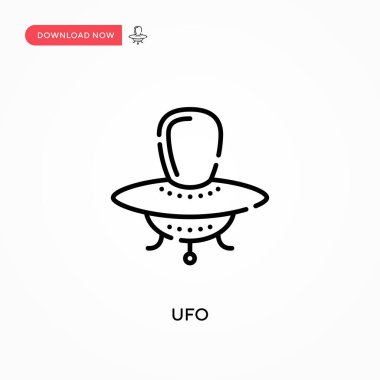 Ufo Basit vektör simgesi. Web sitesi veya mobil uygulama için modern, basit düz vektör çizimi
