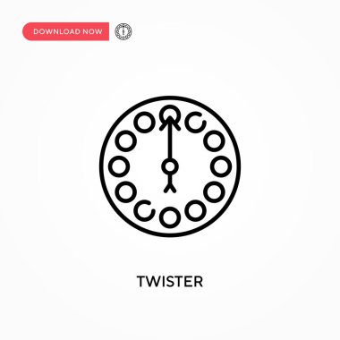 Twister Basit vektör simgesi. Web sitesi veya mobil uygulama için modern, basit düz vektör çizimi