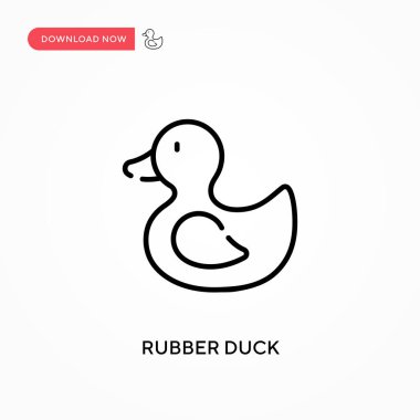Kauçuk ördek basit vektör simgesi. Web sitesi veya mobil uygulama için modern, basit düz vektör çizimi