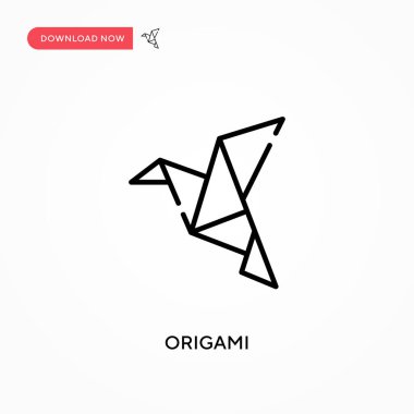 Origami Basit vektör simgesi. Web sitesi veya mobil uygulama için modern, basit düz vektör çizimi