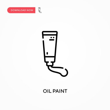 Yağlı boya basit vektör simgesi. Web sitesi veya mobil uygulama için modern, basit düz vektör çizimi