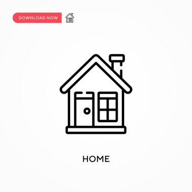 Ev Basit vektör simgesi. Web sitesi veya mobil uygulama için modern, basit düz vektör çizimi