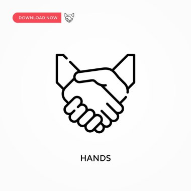Eller basit vektör simgesi. Web sitesi veya mobil uygulama için modern, basit düz vektör çizimi