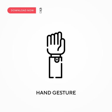 El hareketi basit vektör simgesi. Web sitesi veya mobil uygulama için modern, basit düz vektör çizimi