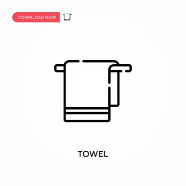Havlu Basit vektör simgesi. Web sitesi veya mobil uygulama için modern, basit düz vektör çizimi