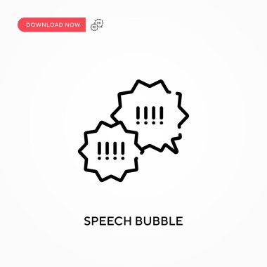 Konuşma balonu Basit vektör simgesi. Web sitesi veya mobil uygulama için modern, basit düz vektör çizimi
