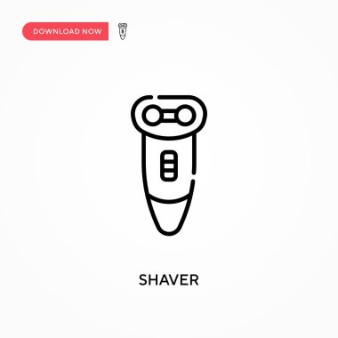 Shaver Basit vektör simgesi. Web sitesi veya mobil uygulama için modern, basit düz vektör çizimi