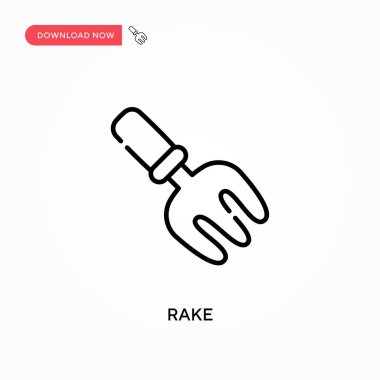 Basit vektör simgesi tırmıkla. Web sitesi veya mobil uygulama için modern, basit düz vektör çizimi