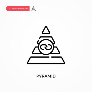 Piramit Basit vektör simgesi. Web sitesi veya mobil uygulama için modern, basit düz vektör çizimi
