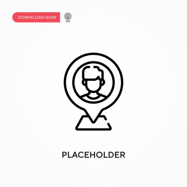 Yer Tutucu Basit vektör simgesi. Web sitesi veya mobil uygulama için modern, basit düz vektör çizimi