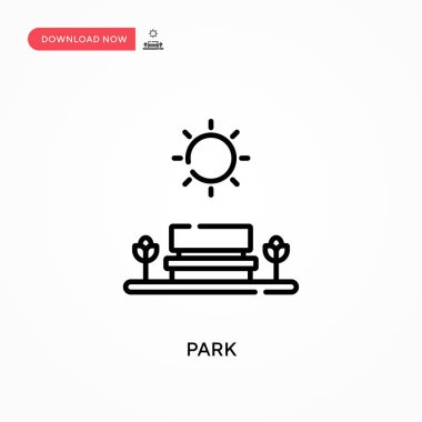 Park Basit vektör simgesi. Web sitesi veya mobil uygulama için modern, basit düz vektör çizimi