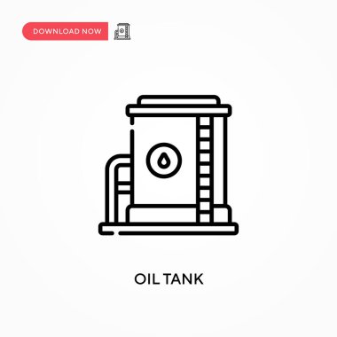 Petrol tankı basit vektör simgesi. Web sitesi veya mobil uygulama için modern, basit düz vektör çizimi