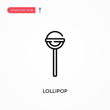 Lolipop Basit vektör simgesi. Web sitesi veya mobil uygulama için modern, basit düz vektör çizimi