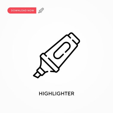 Basit vektör simgesini vurgula. Web sitesi veya mobil uygulama için modern, basit düz vektör çizimi