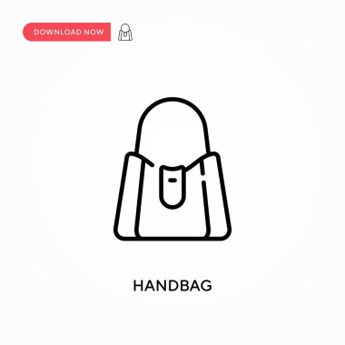 El çantası Basit vektör simgesi. Web sitesi veya mobil uygulama için modern, basit düz vektör çizimi