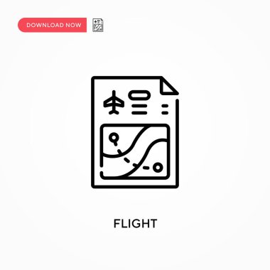 Uçuş Basit vektör simgesi. Web sitesi veya mobil uygulama için modern, basit düz vektör çizimi