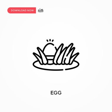 Basit yumurta vektör simgesi. Web sitesi veya mobil uygulama için modern, basit düz vektör çizimi