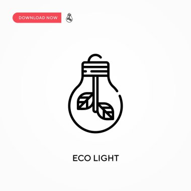 Eko ışığı Basit vektör simgesi. Web sitesi veya mobil uygulama için modern, basit düz vektör çizimi