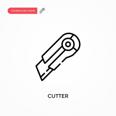 Cutter Basit vektör simgesi. Web sitesi veya mobil uygulama için modern, basit düz vektör çizimi