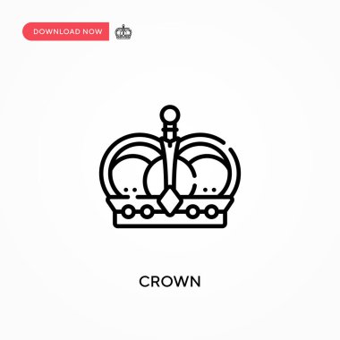 Crown Basit vektör simgesi. Web sitesi veya mobil uygulama için modern, basit düz vektör çizimi