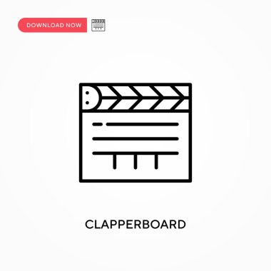 Alkış tahtası Basit vektör simgesi. Web sitesi veya mobil uygulama için modern, basit düz vektör çizimi
