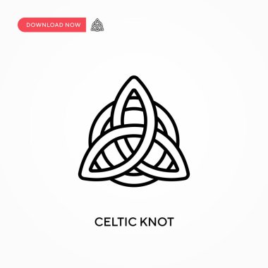 Kelt düğümü basit vektör simgesi. Web sitesi veya mobil uygulama için modern, basit düz vektör çizimi