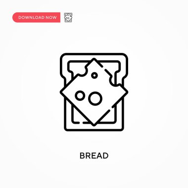 Ekmek Basit vektör simgesi. Web sitesi veya mobil uygulama için modern, basit düz vektör çizimi