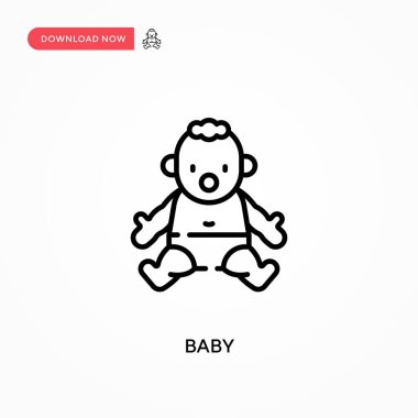 Bebek Basit vektör simgesi. Web sitesi veya mobil uygulama için modern, basit düz vektör çizimi