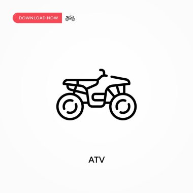 Atv Basit vektör simgesi. Web sitesi veya mobil uygulama için modern, basit düz vektör çizimi