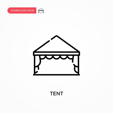 Çadır basit vektör simgesi. Web sitesi veya mobil uygulama için modern, basit düz vektör çizimi