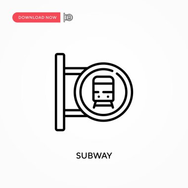 Metro Basit vektör simgesi. Web sitesi veya mobil uygulama için modern, basit düz vektör çizimi