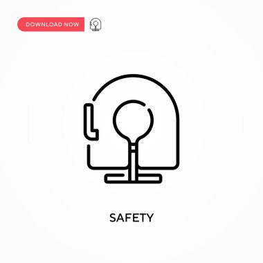 Güvenlik Basit vektör simgesi. Web sitesi veya mobil uygulama için modern, basit düz vektör çizimi